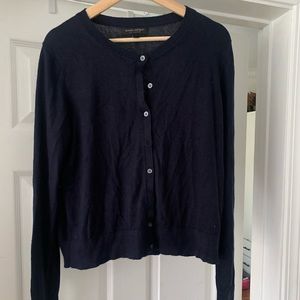 Banana Republic silk cashmere navy blue cardigan.